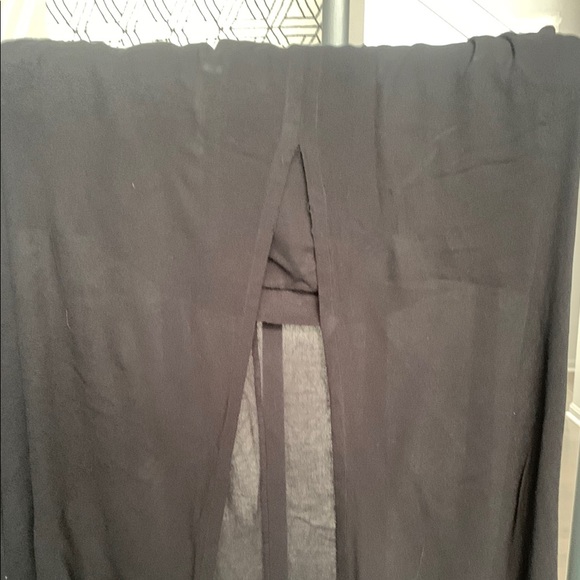 BCBGMaxAzria Black Maxi Wrap Skirt with Slit for Casual Work - Picture 8 of 9